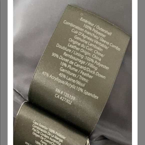 Mackage Navy and Black Down with Leather Sleeves Coat - Picture 5 of 6